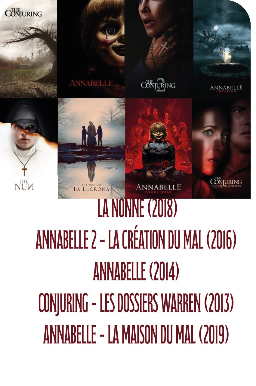 affiches de la saga conjuring