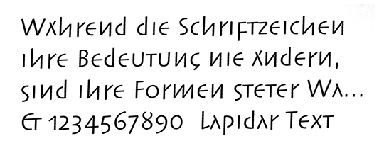 H. E. Meier, Lapidar, sanserif version.