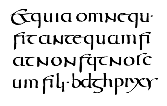 Roman Half-Uncial from the 5th century.