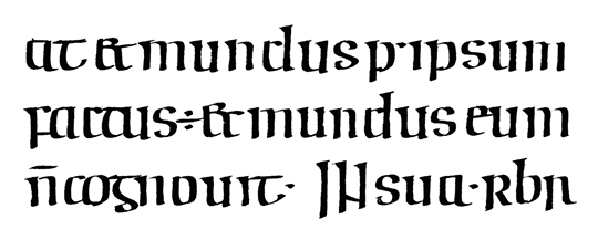 Irish Half-Uncial from the 8th century.