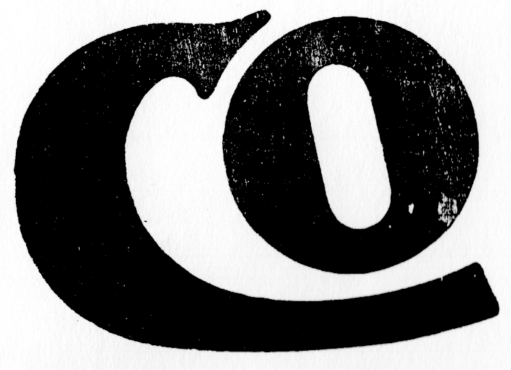 Glyphe des lettres C et O ligaturés.