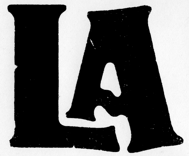 Glyphe des lettres L et A ligaturés