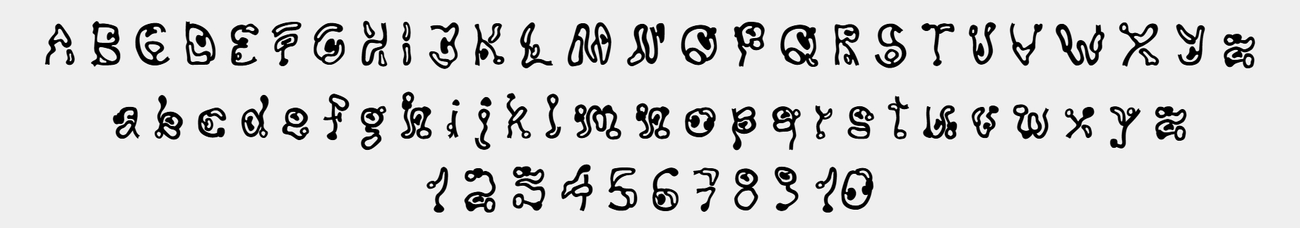 Lettres typeface specimen