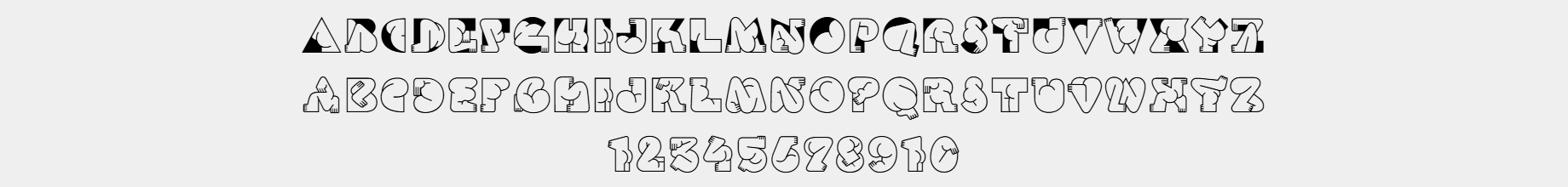 Lettres typeface specimen