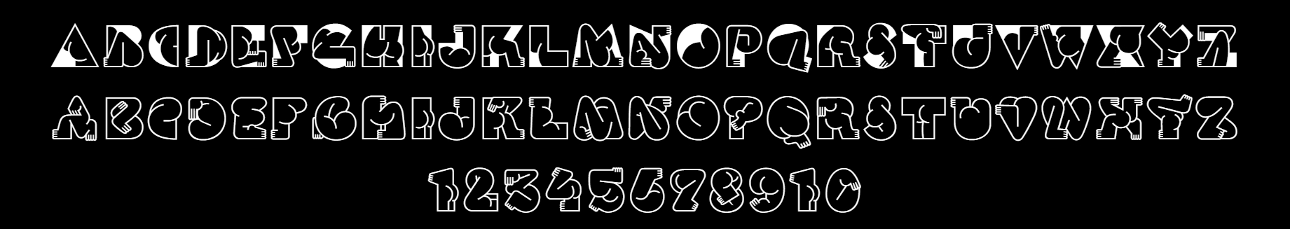 Lettres typeface specimen